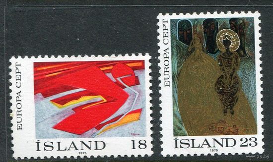 Исландия 1975 Европа СЕПТ CEPT Искусство Живопись Религия. Полная серия. **