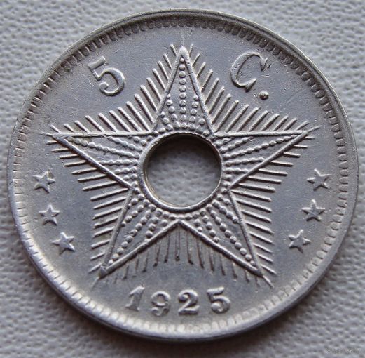 Бельгийское Конго. 5 сантимов 1925 год KM#17