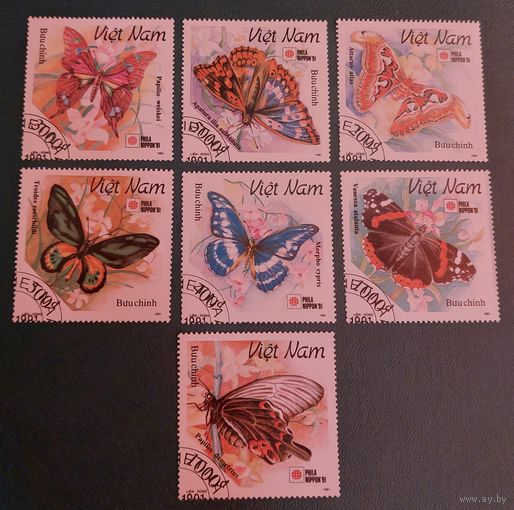 Вьетнам 1991 Бабочки