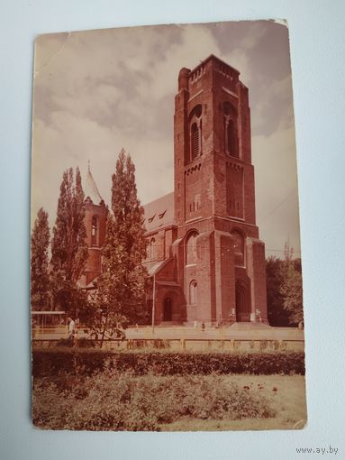 Открытка-фотография "Warszawa. Neoromanski kosciol Sw. Jakuba", 1986 г (1970 ?), Польша, Polska