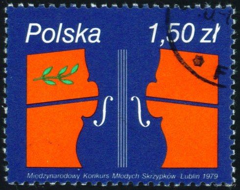 Международный конкурс молодых скрипачей в Люблине Польша 1979 год серия из 1 марки