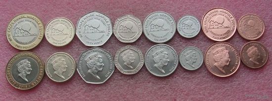 Гибралтар. набор из 8 монет 1, 2, 5, 10, 20, 50 пенсов 1,2 фунта 2018 год "Новый дом Гибралтара в Лондоне (Сalpe House)"