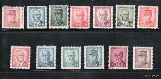 Чехословакия-1945,(Мих.460-475)  **   , Стандарт, Президенты , 13 марок
