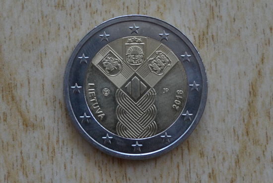 Литва 2 евро 2018 (100 лет государствам Балтики)
