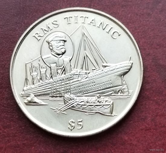 Либерия 5 долларов, 1998 Титаник
