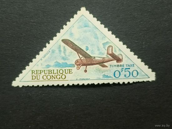 Конго 1961. Транспорт. Доплатные марки