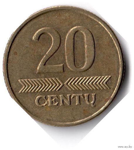 Литва. 20 центов. 1999 г.