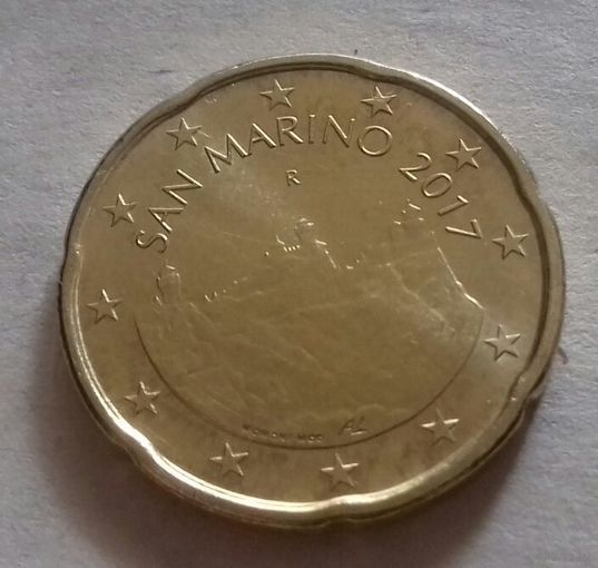 20 евроцентов, Сан-Марино 2017 г., AU