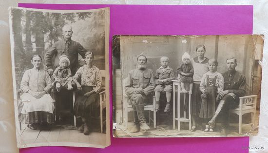 Фото большое "Семья" (17*12 см), 1920-1930-е гг., Зап. Бел.