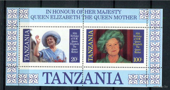 Танзания - 1985 - Королева-Мать - [Mi. bl. 43] - 1 блок. MNH.  (Лот 159BJ)