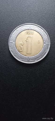 Мексика 1 песо 2005 г.