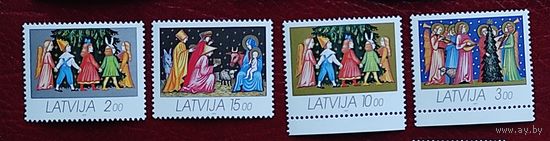 Латвия: 4м/с Рождество 1992 (6,0МЕ)