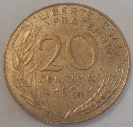 Франция 20 сантимов, 1990 (3-8-116)