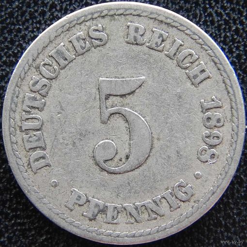 YS: Германия, Рейх, 5 пфеннигов 1898A, KM# 11 (1)