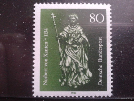 ФРГ 1984 скульптура св. Норберта, 850 лет тому Михель-1,6 евро