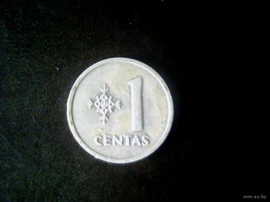 Монеты.Европа.Литва 1 Цент 1991.
