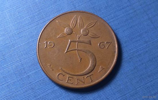 5 центов 1967. Нидерланды.