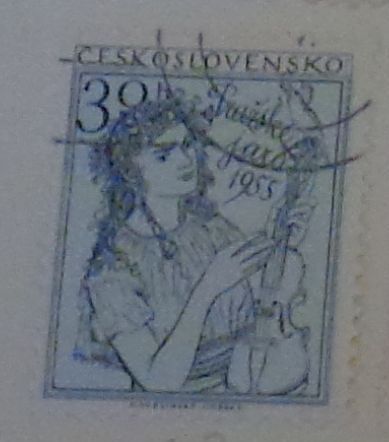 Девушка со скрипкой.  Чехословакия. Дата выпуска:1955-05-12