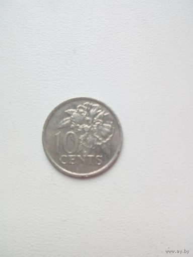 10 центов 1990г. Тринидад и Тобаго