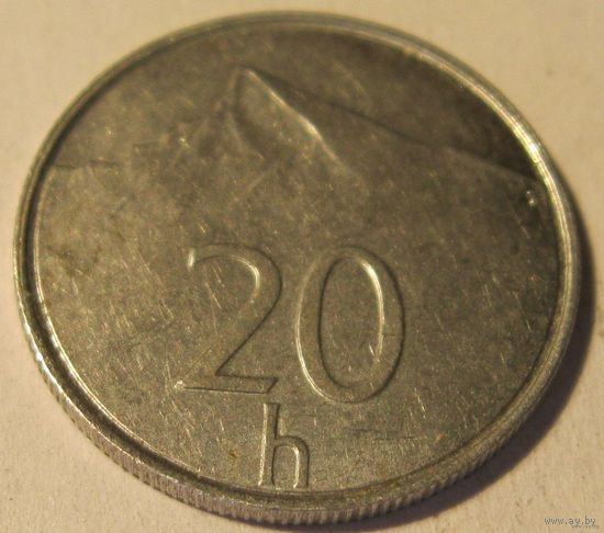 Словакия 20 гелеров 1996