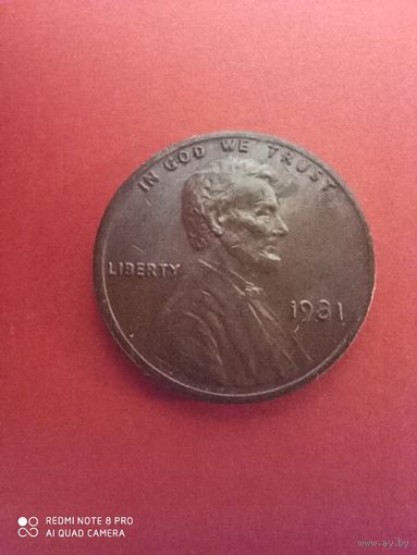 1 цент 1981, США