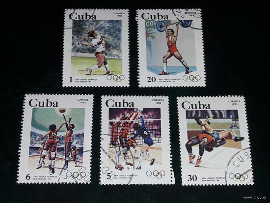 Куба 1983 Спорт. Олимпиада в Лос-Анджелесе. 5 марок