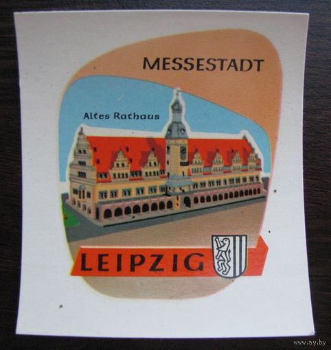 Переводка MESSESTADT LEIPZIG Altes Rathaus 88770, Германия, ГДР, переснимка .