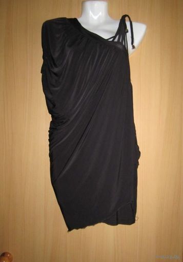СУПЕРЦЕНА! Классное маленькое черное платье Exhibit, асимметрия на одно плечо (см. фото!), р.44-46