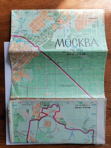 Карта Москвы 1988 г.