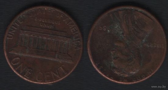 США km201b 1 цент 1985 год (-) (f