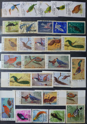 Фауна  \830\птицы mix\ set\ 29 шт + PAPUA & NEW GUINEA  1992, Mi663I-II 12Mi