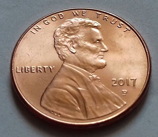 1 цент США 2017 P, AU