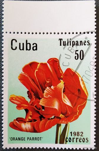 Марка Куба 1982 год Цветы