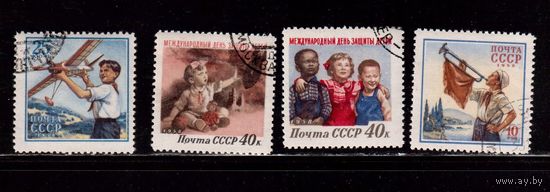 СССР-1958, (Заг.2066-2069), гаш.(с клеем), День защиты детей(3)