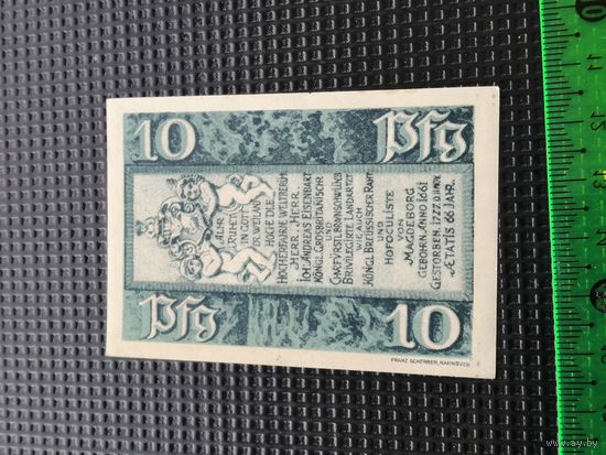 Германия-нотгельд  10  пфенингов  Munden 1921