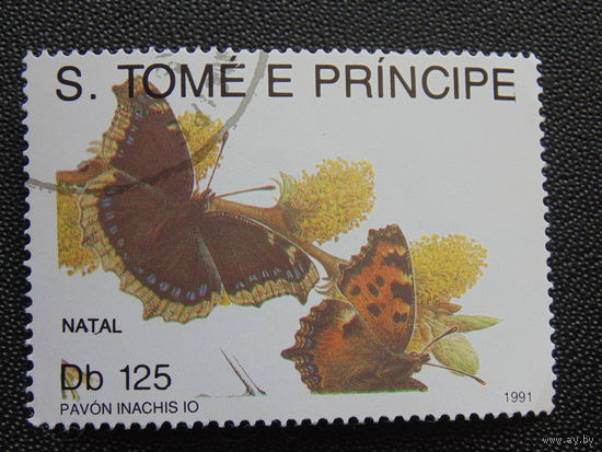 Сан Томе и Принсипи 1991 г. Бабочки.