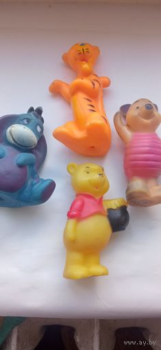 Резиновые игрушки Винни-Пух и его друзья (4шт.)