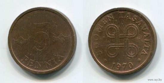 Финляндия. 5 пенни (1970, XF)