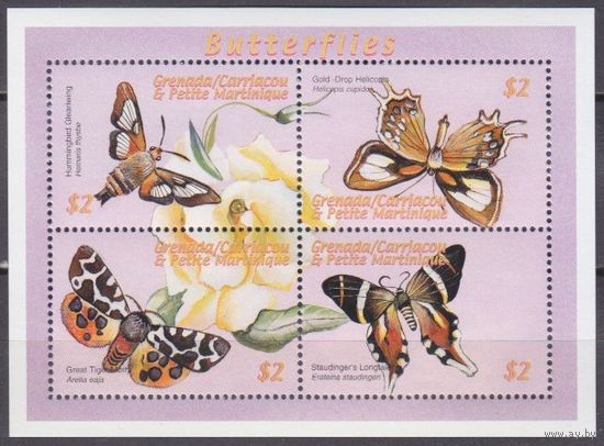 2000 Гренада Гренадины 3235-3238KL Бабочки 9,00 евро