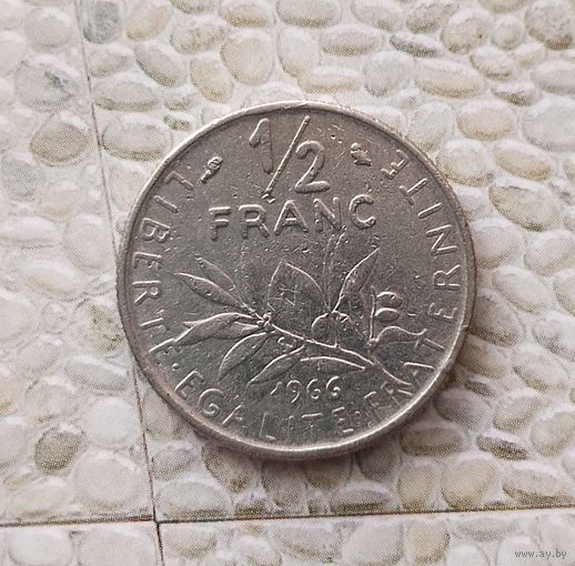 1/2 франка 1966 года Франция. Пятая Республика.