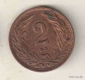 Венгрия 2 филлер 1909