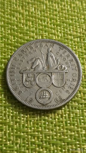 Британские Восточные Карибы 50 центов 1965 г (Тираж самый малый за 2 г выпуска100.000)