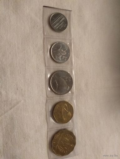 Набор монет Самоа 10,20,50центов,1, 2 тала, образца 2011 года (5 штук)