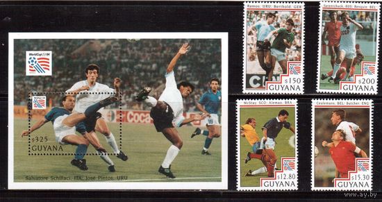 Гайана-1993 (Мих.4284- ,Бл.331) , ** , ЧМ по футболу