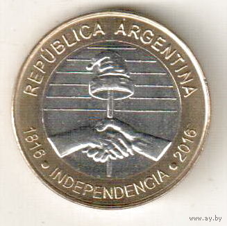 Аргентина 2 песо 2016 200 лет Независимости