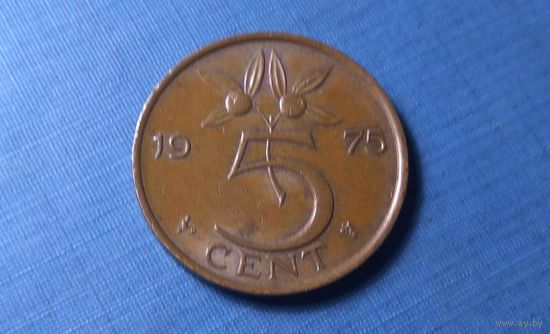 5 центов 1975. Нидерланды.