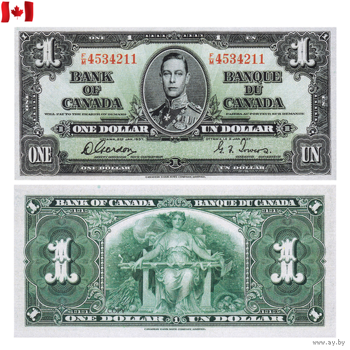 [КОПИЯ] Канада 1 доллар 1937г.
