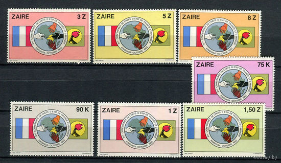 Конго (Заир) - 1982 - Конференция глав государств Франции и Африки - [Mi. 772-778] - полная серия - 7 марок. MNH.
