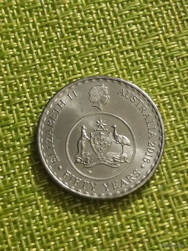 Австралия 20 центов 2016 г ( юбилейная 50 лет Десятичная система )