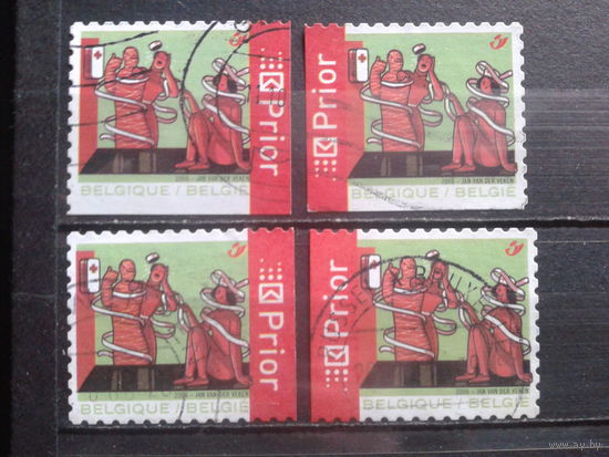 Бельгия 2006 Красный крест Полный комплект разновидностей Михель-4,0 евро гаш